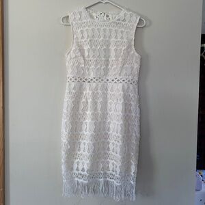 ❄Lulus Bodycon Formal Lace Dress with Fringe